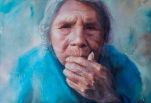 Rosmery Mamani V, "Retrato de mi abuela". 2014.