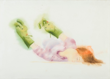 Alejandra Alarcón, "Contigo" (Niña dormida con títeres), 2008